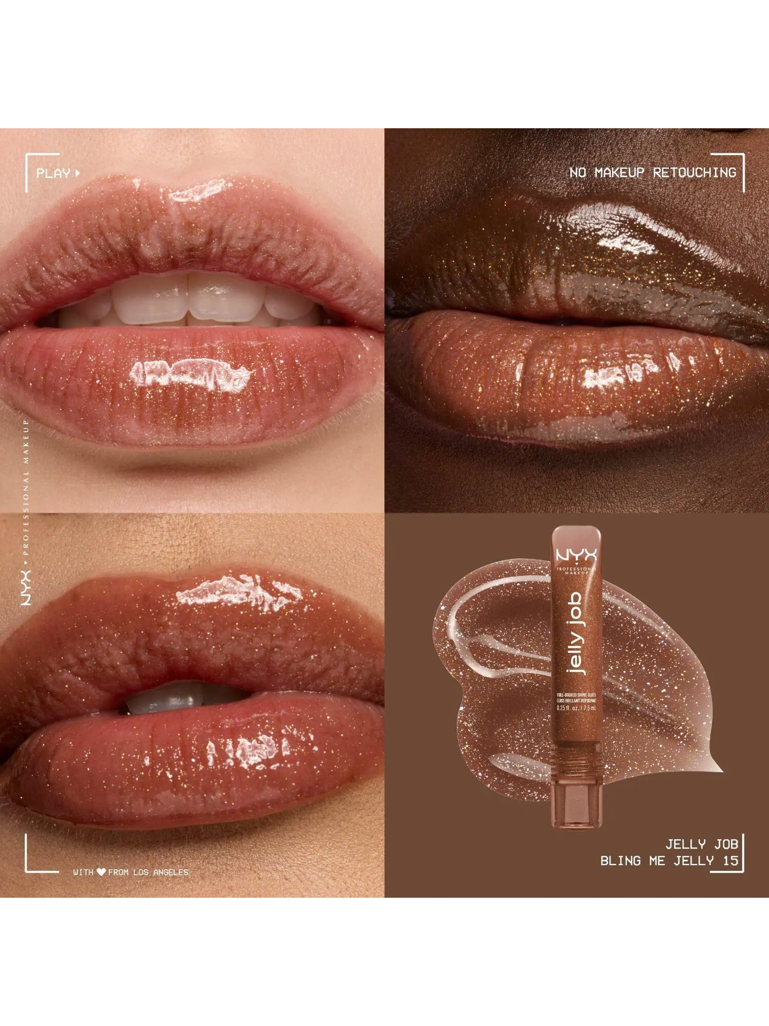 Блеск для губ NYX Professional Makeup Jelly Job, Bling Me Jelly, 7.5 мл — изображение 2 из 7