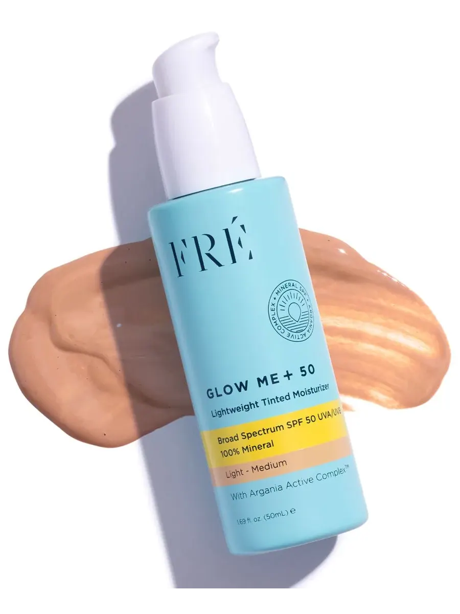 GLOW ME + 50 Легкий тонирующий увлажняющий крем с минеральными частицами, SPF 50, 1,69 унции FRE — изображение 7 из 7