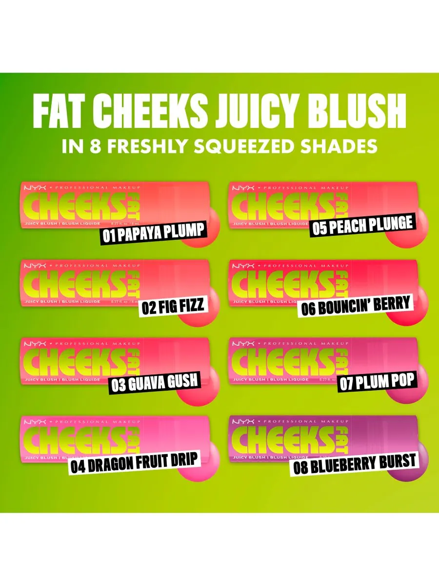 Жидкие румяна Fat Cheeks Juicy, 0,27 унции NYX Professional Makeup, цвет guava gush — изображение 4 из 5