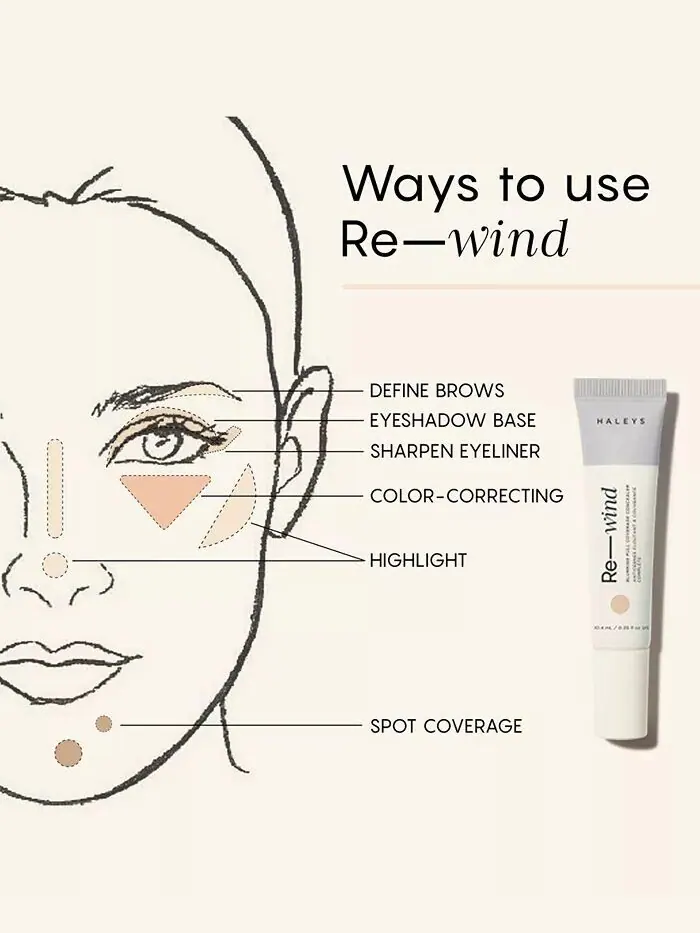 Re-Wind Blurring Консилер с полным покрытием Haleys Beauty, цвет Light - Neutral — изображение 6 из 8