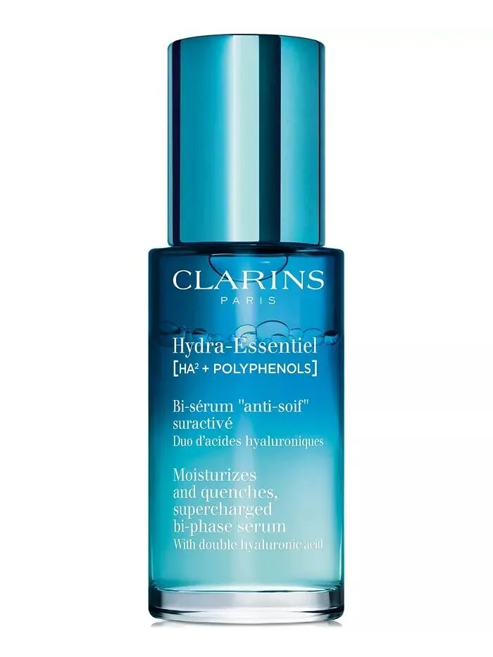Сыворотка Clarins — Двухфазная для лица Hydra-Essentiel с двойной гиалуроновой кислотой — изображение 1 из 9