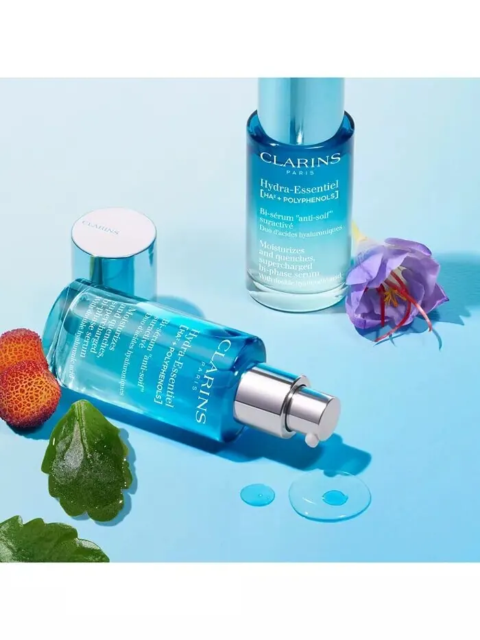 Сыворотка Clarins — Двухфазная для лица Hydra-Essentiel с двойной гиалуроновой кислотой — изображение 7 из 9