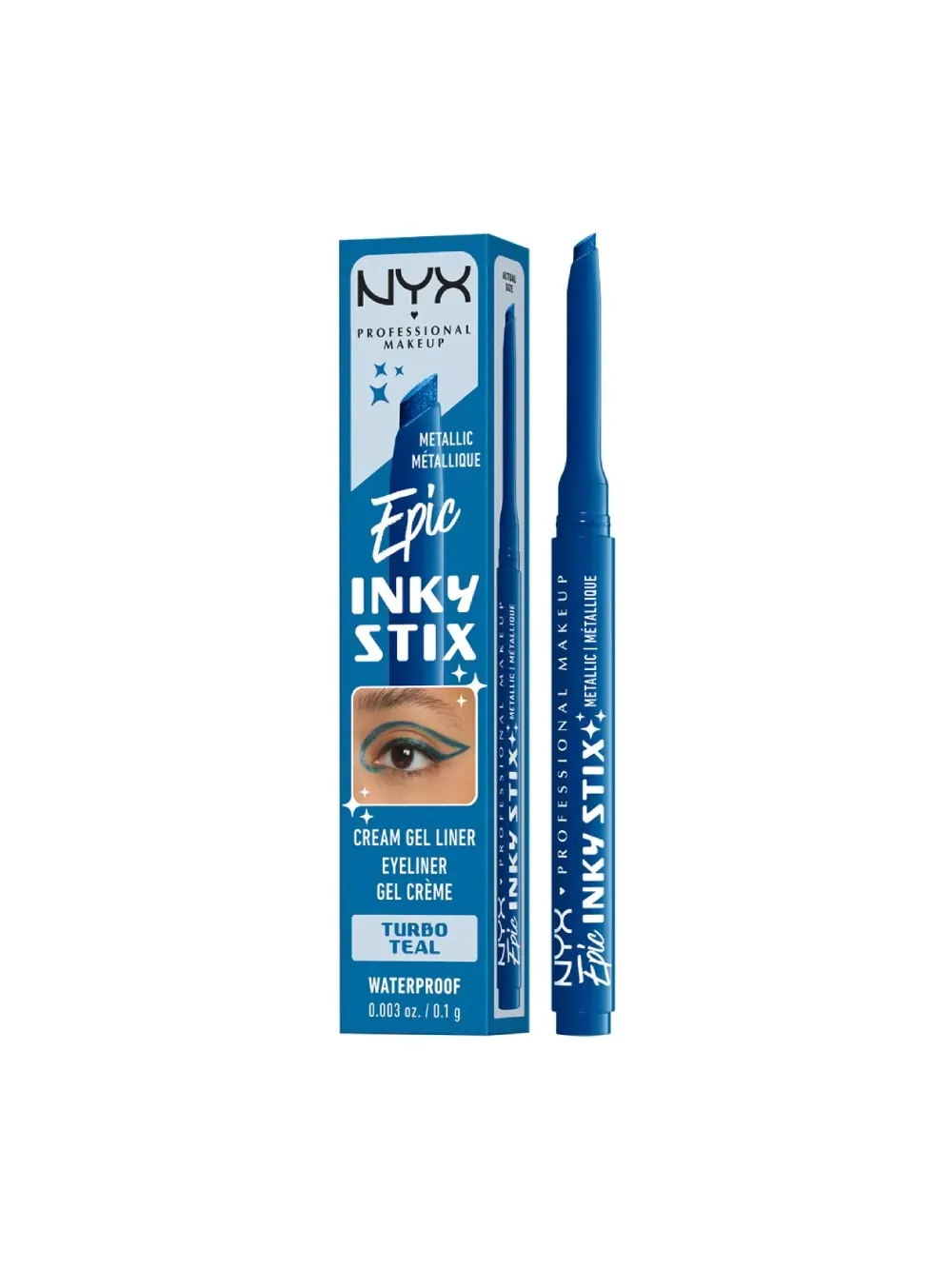 Кремово-гелевая водостойкая подводка для глаз Nyx Professional Makeup Epic Inky Stix, Turbo Teal — изображение 1 из 3