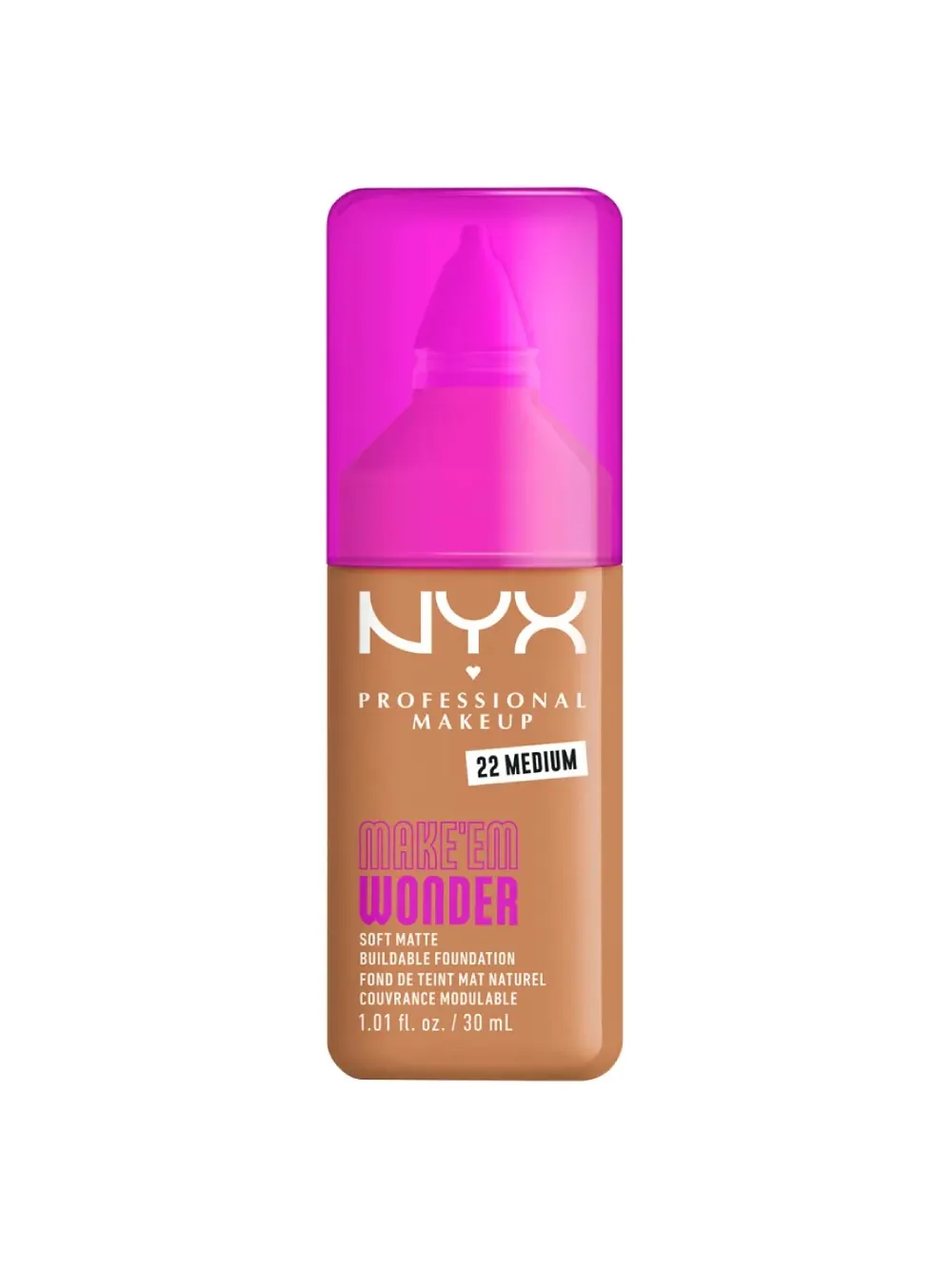 Тональный крем NYX Professional Makeup Make ’Em Wonder Soft Matte, Medium, 30 мл — изображение 1 из 2