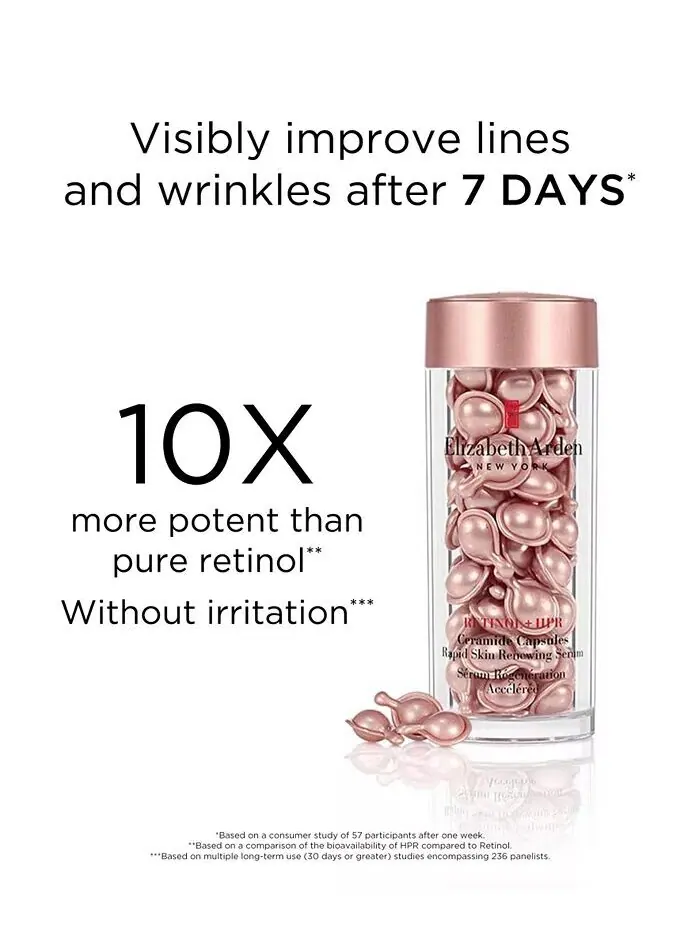 Сыворотка Elizabeth Arden — Retinol + HPR Ceramine Capsules для быстрого обновления кожи — изображение 3 из 14