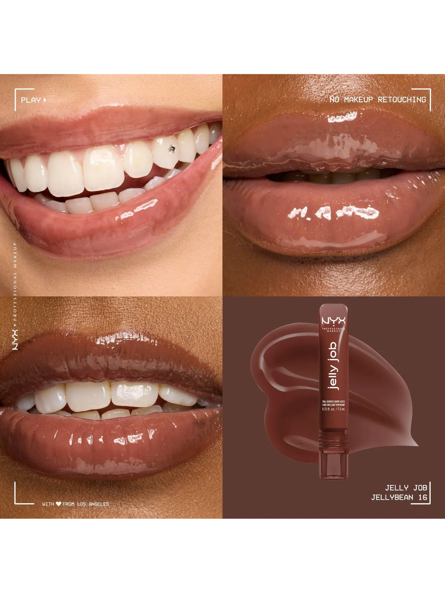 Блеск для губ NYX Professional Makeup Jelly Job, Jellybean, 7.5 мл — изображение 2 из 7