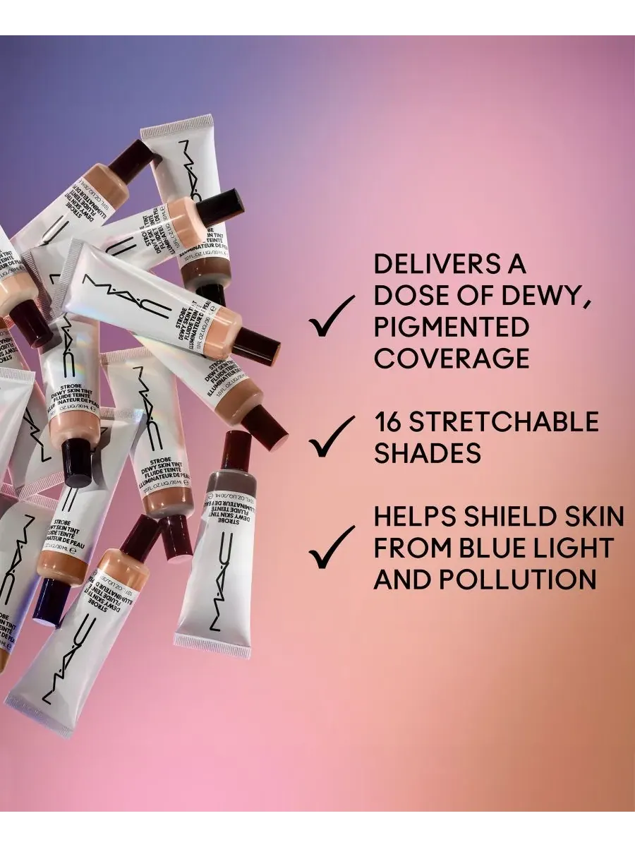 Тонирующий крем для лица Strobe Dewy Skin Tint MAC, светлый-4 — изображение 7 из 8