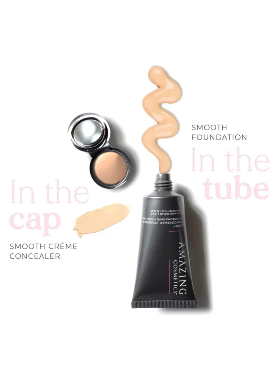 SMOOTH Кремовый консилер и тональная основа в одном флаконе AMAZINGCOSMETICS, Fair — изображение 7 из 8