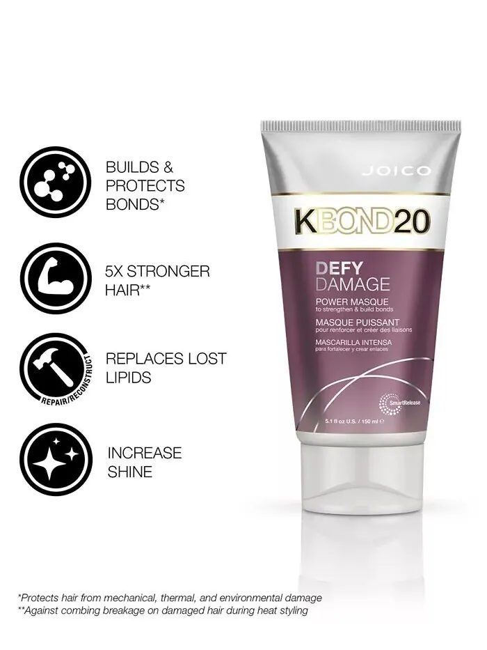 Силовая маска Defy Damage KBOND20, 5,1 унции Joico — изображение 4 из 6