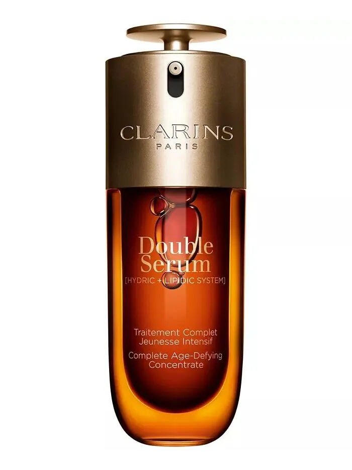 Сыворотка Clarins — Двойная для укрепления, разглаживания, усиления сияния и сужения пор — изображение 1 из 14