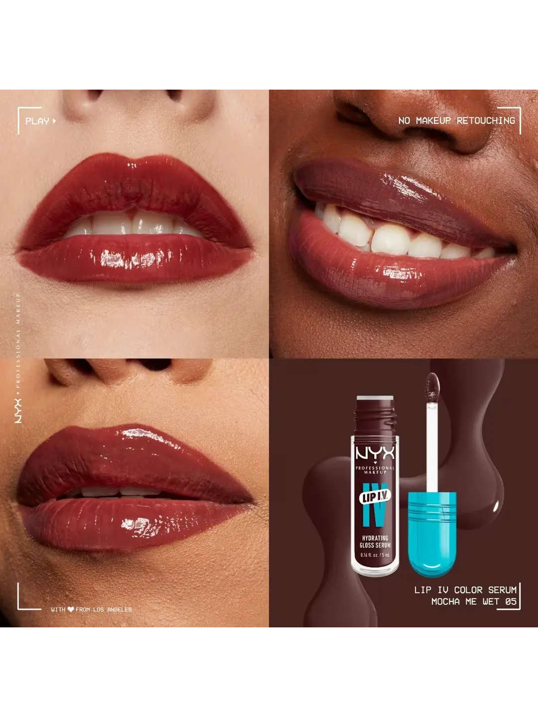 Увлажняющий блеск-тинт для губ NYX Professional Makeup Lip I.V. Hydrating Gloss Stain, оттенок — изображение 4 из 4