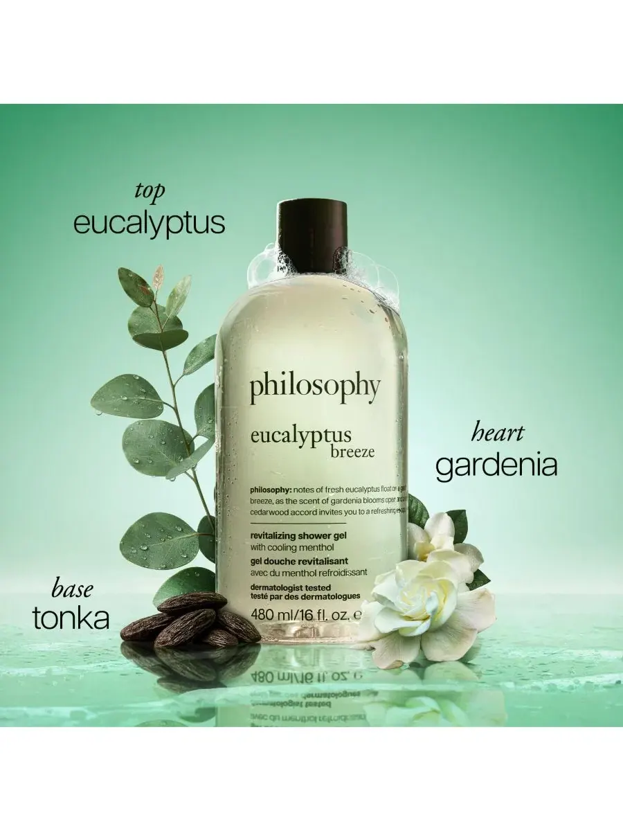 Гель для душа Revitalizing Eucalyptus Breeze, 473 мл philosophy, Eucalyptus Breeze — изображение 3 из 7