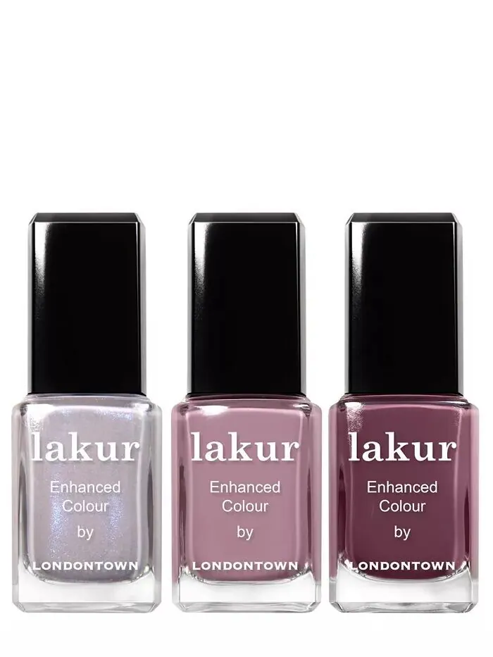 3 шт. Набор лаков для ногтей Royal Plum Lakur Enhanced Color Londontown