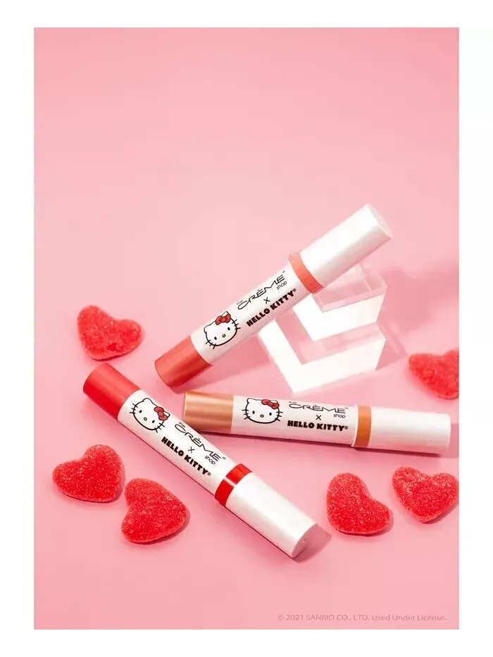 Увлажняющий бальзам для губ с оттенком Hello Kitty The Crème Shop, цвет Peach Pout — изображение 4 из 5