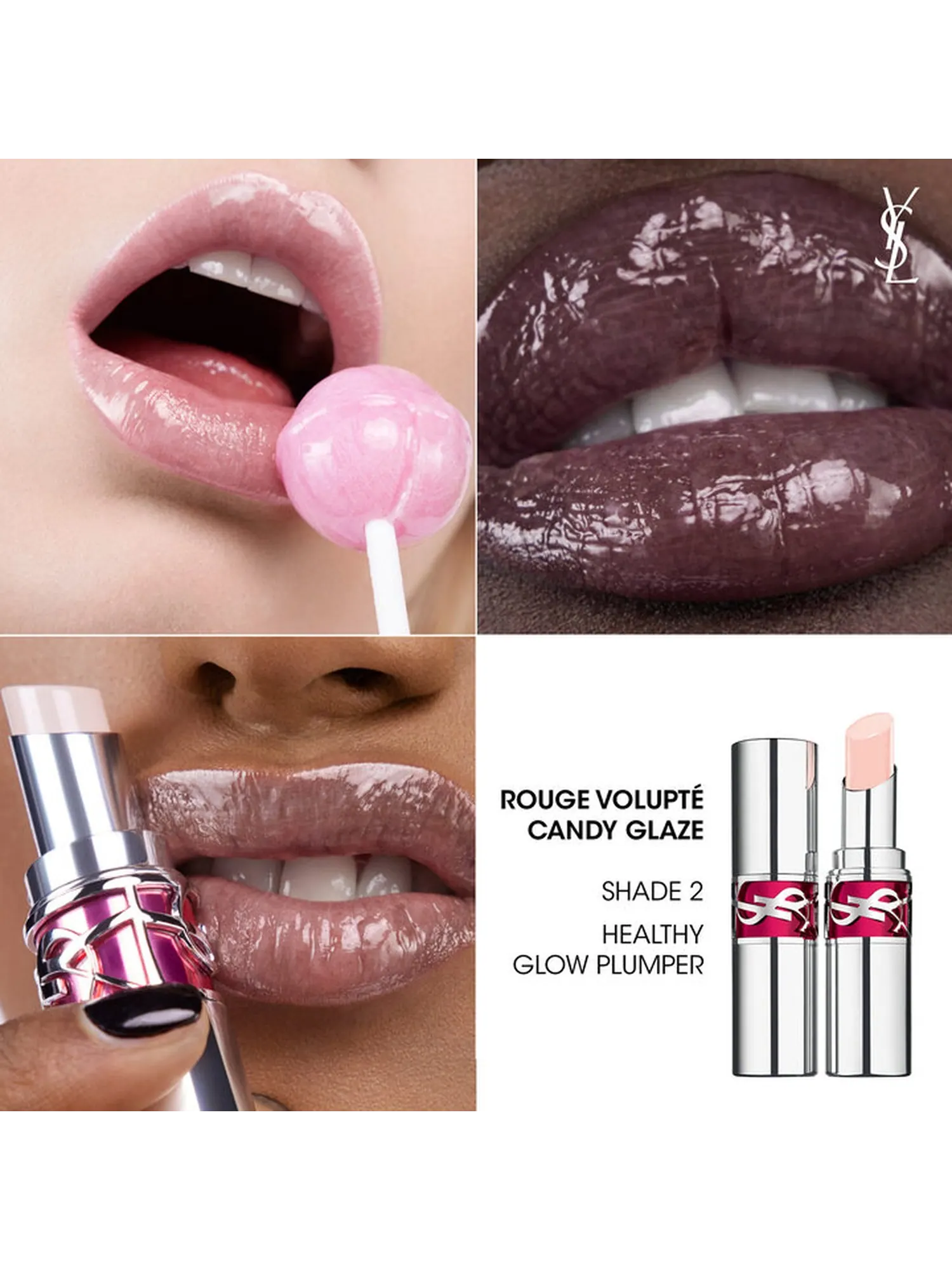 Блеск для губ Yves Saint Laurent Loveshine Candy Glaze, 2 - Healthy Glow Plumper, 3,2 г — изображение 2 из 4