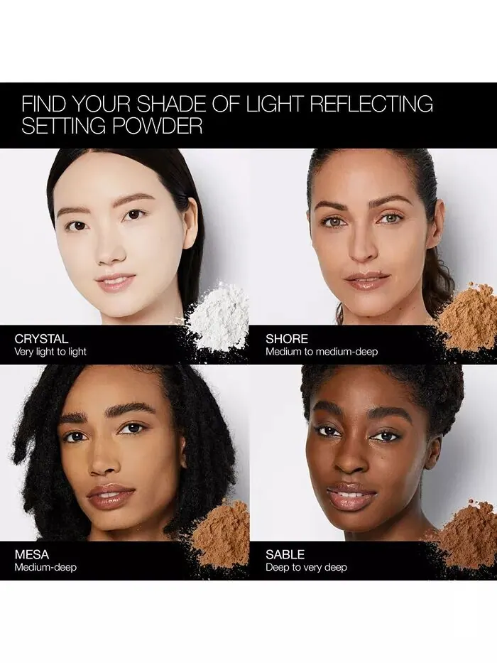 Светоотражающая прессованная фиксирующая пудра, 0,35 унции Nars, цвет Mesa (Medium-deep) — изображение 4 из 10