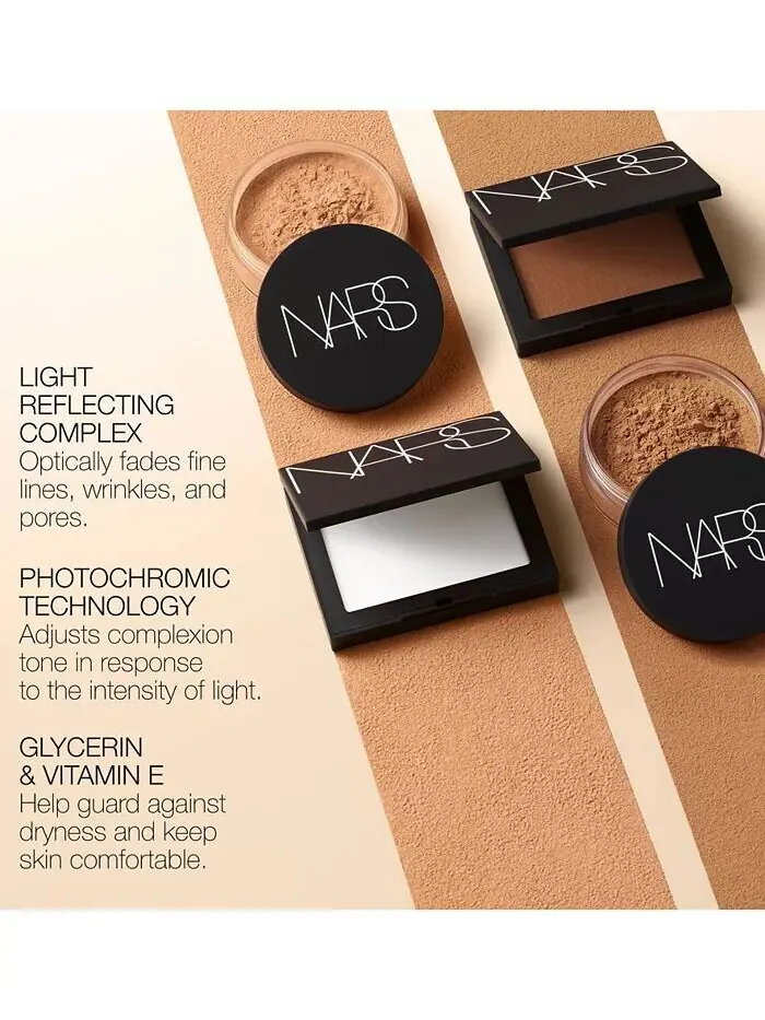 Светоотражающая прессованная фиксирующая пудра, 0,35 унции Nars, цвет Mesa (Medium-deep) — изображение 6 из 10