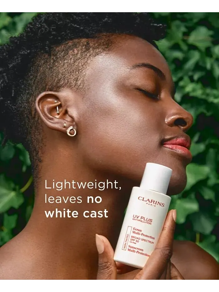 Антиоксидантный солнцезащитный крем для лица UV Plus Anti-Pollution SPF 50, 1,7 унции Clarins — изображение 5 из 6