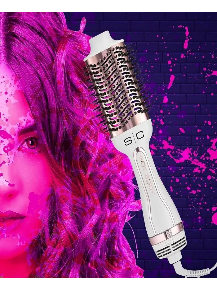 Hot Body Ionic 2-in-1 Blowout Фен Щетка для волос Фен для придания объема Stylecraft Professional — 8