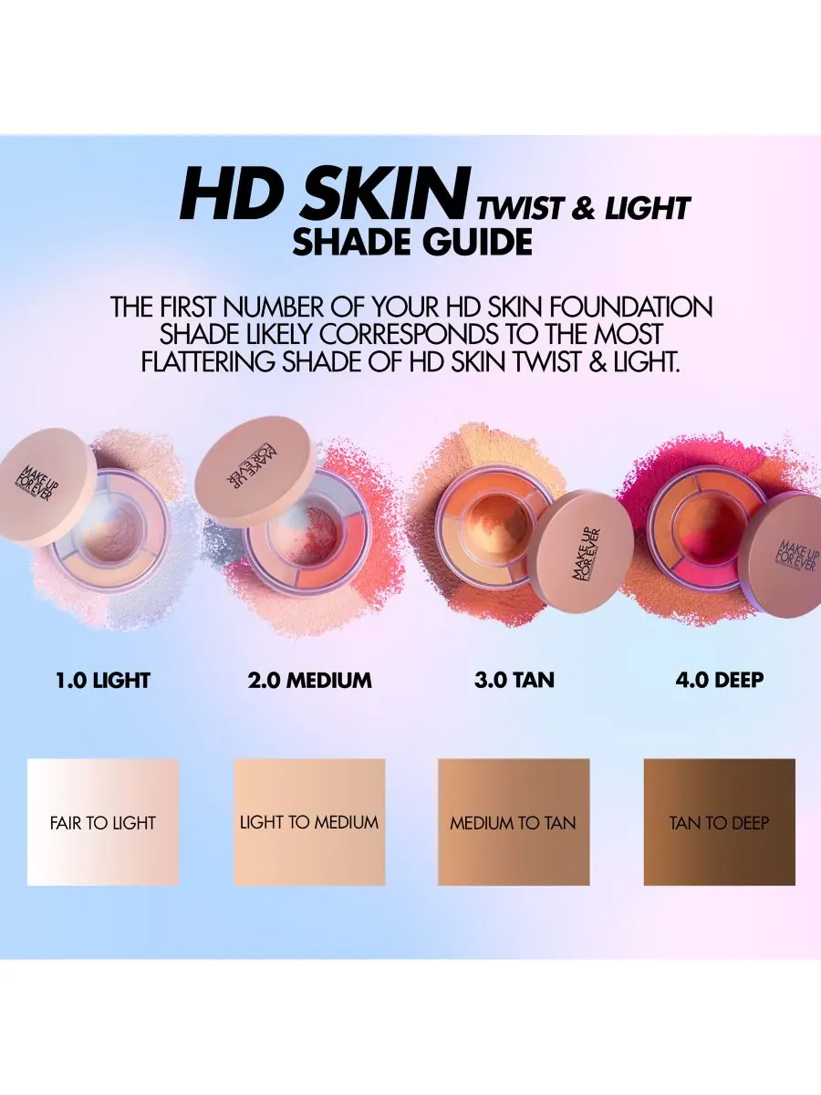 Пудра для сияющего финишного покрытия HD Skin Twist & Light MAKE UP FOR EVER, цвет 4 deep — изображение 5 из 5