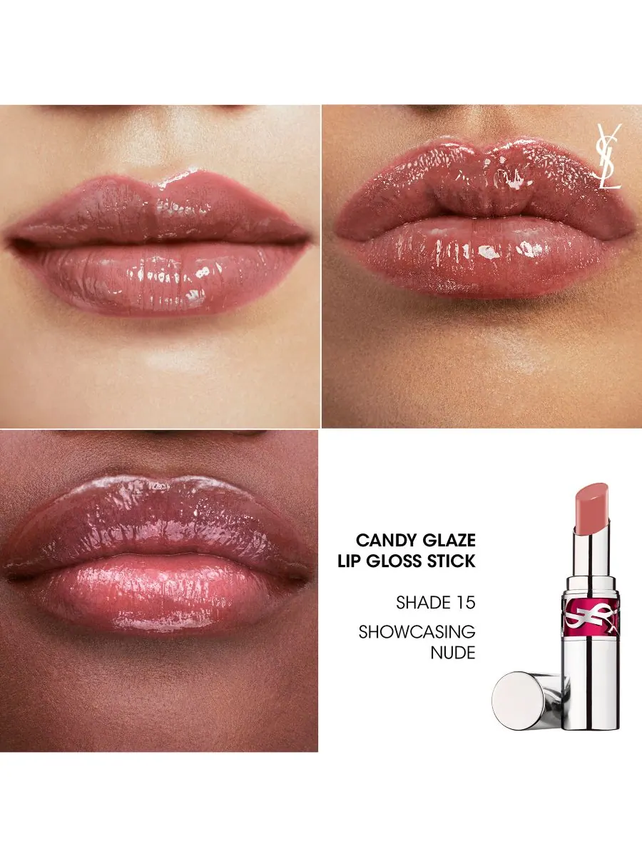Блеск для губ Yves Saint Laurent Loveshine Candy Glaze, 15 showcasing nude, 3.2 г — изображение 5 из 8