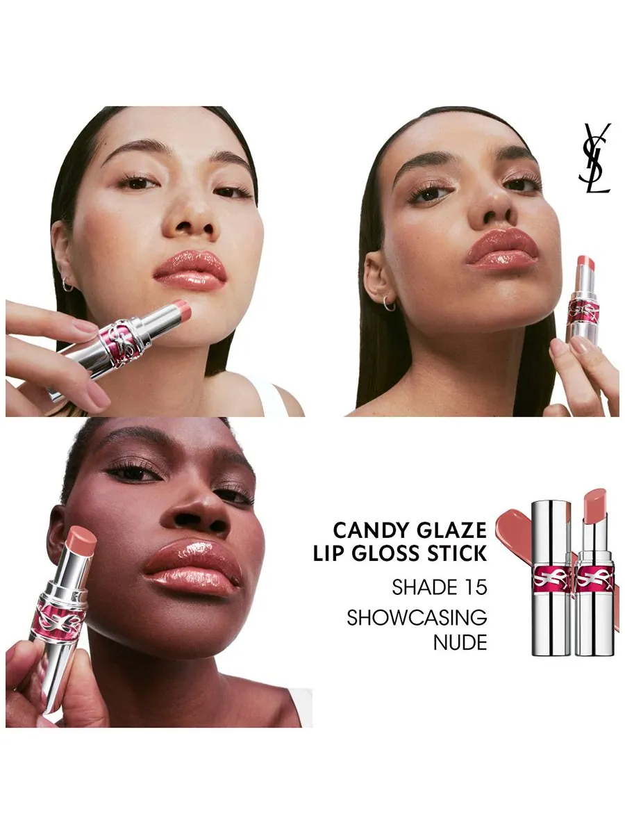 Блеск для губ Yves Saint Laurent Loveshine Candy Glaze, 15 showcasing nude, 3.2 г — изображение 8 из 8