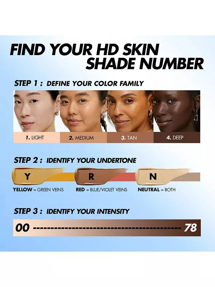 HD Skin Hydra Glow Тональный крем для ухода за кожей с гиалуроновой кислотой Make Up For Ever — изображение 10 из 11