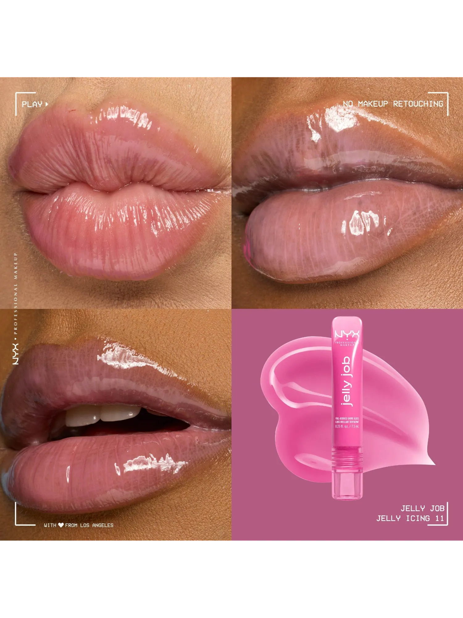 Блеск для губ NYX Professional Makeup Jelly Job, Jelly Icing, 7.5 мл — изображение 2 из 8