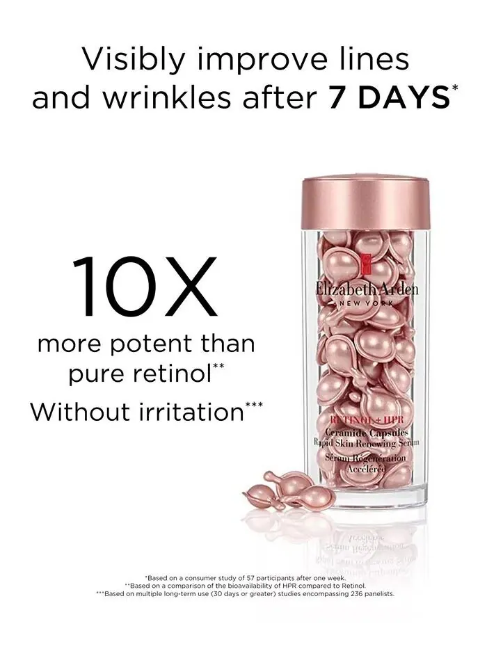 Сыворотка Elizabeth Arden — Retinol + HPR Ceramine Capsules для быстрого обновления кожи — изображение 14 из 15
