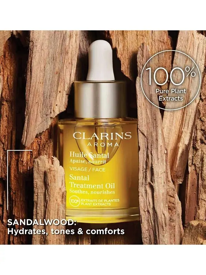 Крем для лица Clarins — Успокаивающее и увлажняющее масло для ухода за лицом Santal — изображение 2 из 6