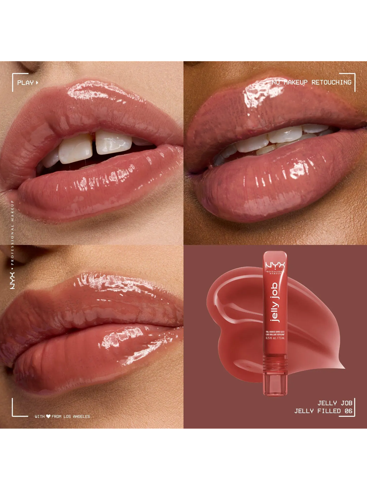 Блеск для губ NYX Professional Makeup Jelly Job, Jelly Filled, 7.5 мл — изображение 2 из 7