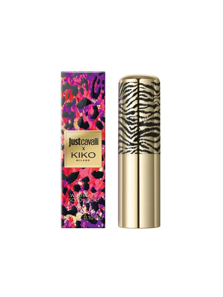 Масло для губ KIKO Milano x Just Cavalli Wild Beats Solid Lip Oil, 3 г, 01 Leopard Rush — изображение 4 из 5