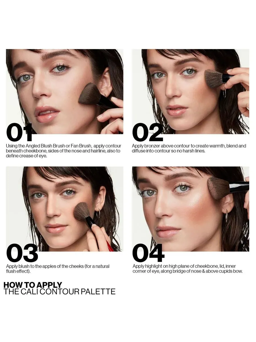 Палетка для лица Cali Contour Blush, Highlighter & Бронзер Smashbox, Light/Medium — изображение 6 из 9