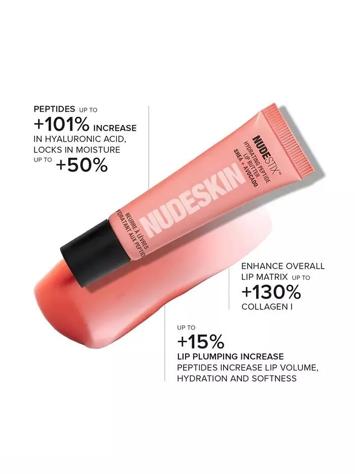 2 шт. Набор увлажняющего масла для губ Nudeskin с пептидами Nudestix, цвет Original: Tint-free — изображение 8 из 10