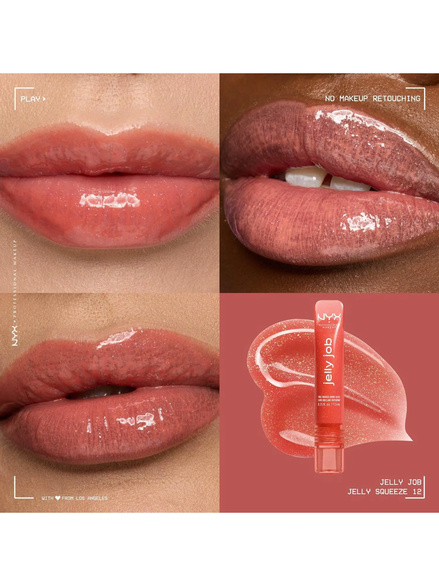 Блеск для губ NYX Professional Makeup Jelly Job, Jelly Squeeze, 7.5 мл — изображение 2 из 7