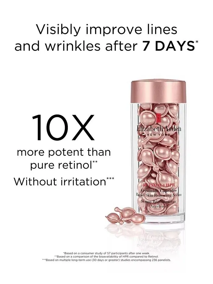 Сыворотка Elizabeth Arden — Retinol + HPR Ceramine Capsules для быстрого обновления кожи — изображение 10 из 15