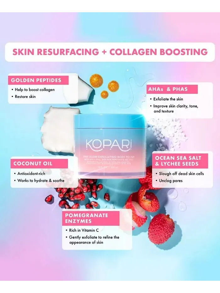 Отшелушивающий лак для тела Pink Glow Kopari Beauty — изображение 6 из 6