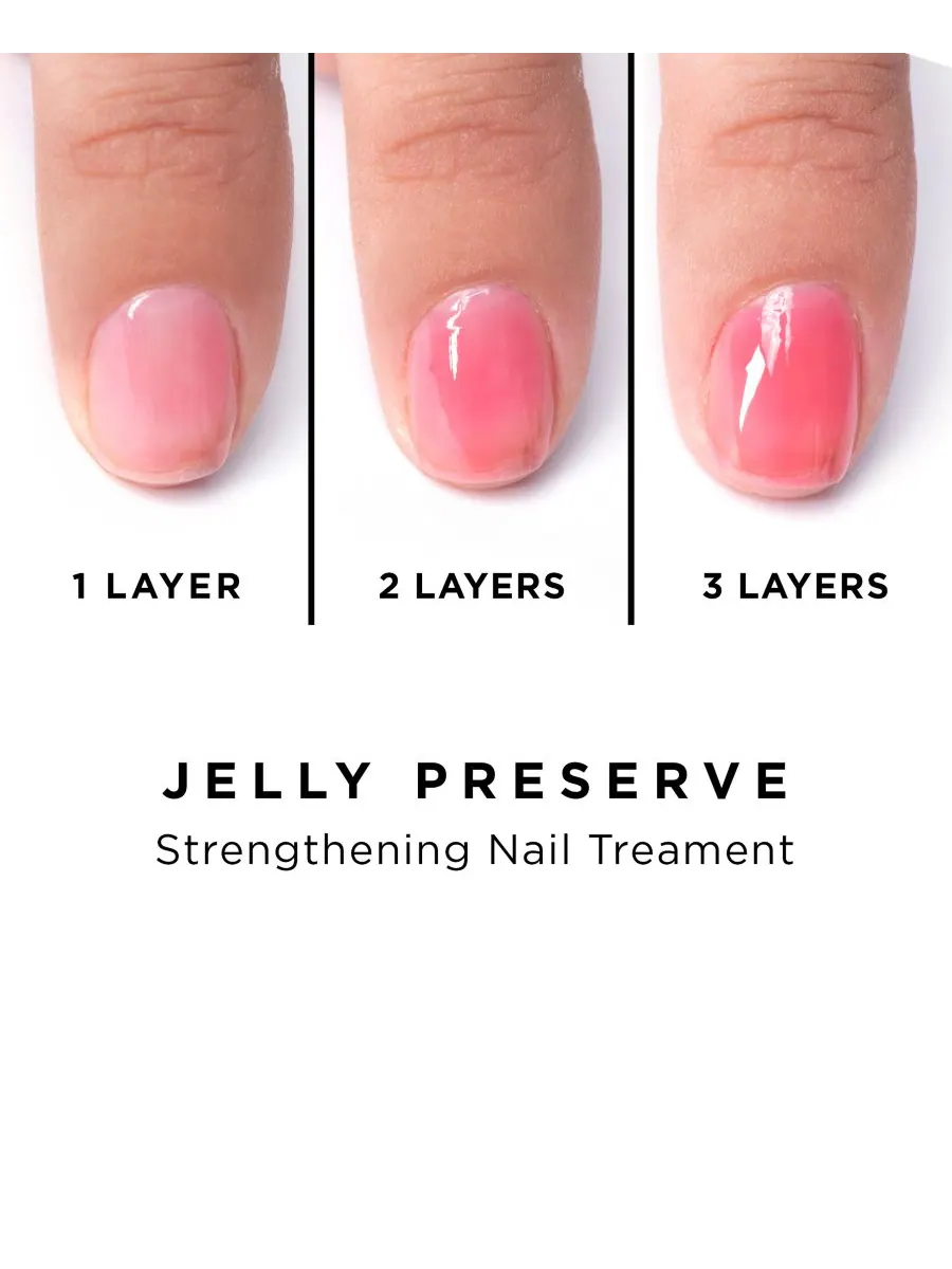 Укрепляющее средство для ногтей Jelly Preserve, 0,4 унции Butter LONDON, цвет strawberry rhubarb — изображение 3 из 10