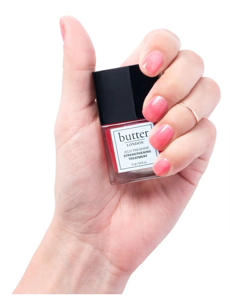Укрепляющее средство для ногтей Jelly Preserve, 0,4 унции Butter LONDON, цвет strawberry rhubarb — изображение 9 из 10