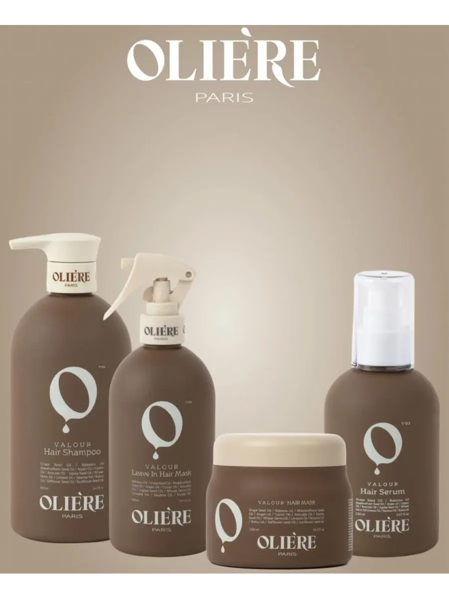 Oliere Paris Набор для ухода за волосами Valour Smoothing Repairing Shine-Enhancing Hair Care Set — изображение 2 из 6