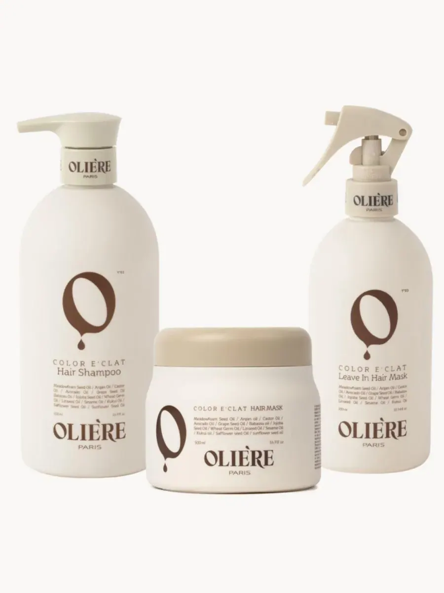 Oliere Paris Набор для ухода за окрашенными волосами Color Eclat Essential Color-Care Hair Care Trio — изображение 1 из 4