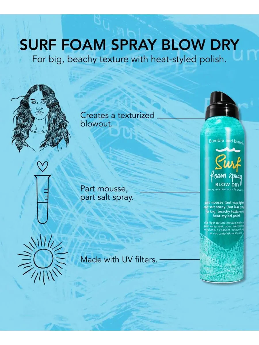 Bumble and Bumble Спрей-гель для укладки волос Surf Foam Spray Blow Dry, 113 мл — изображение 4 из 4