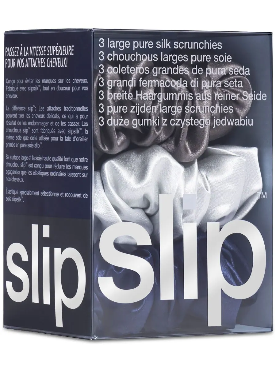 Набор из 3 больших резинок для волос из чистого шелка Slip, цвет belleflower — изображение 9 из 10