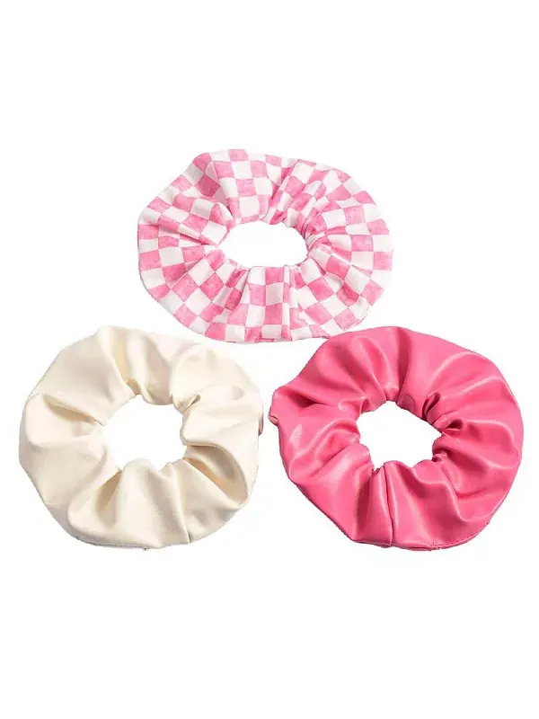Женский набор резинок для волос - розовый в клетку Headbands Of Hope