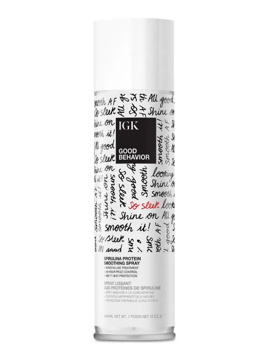 IGK Hair Спрей для разглаживания кожи Good Behavior со спирулиной и протеином, 355 мл — мульти