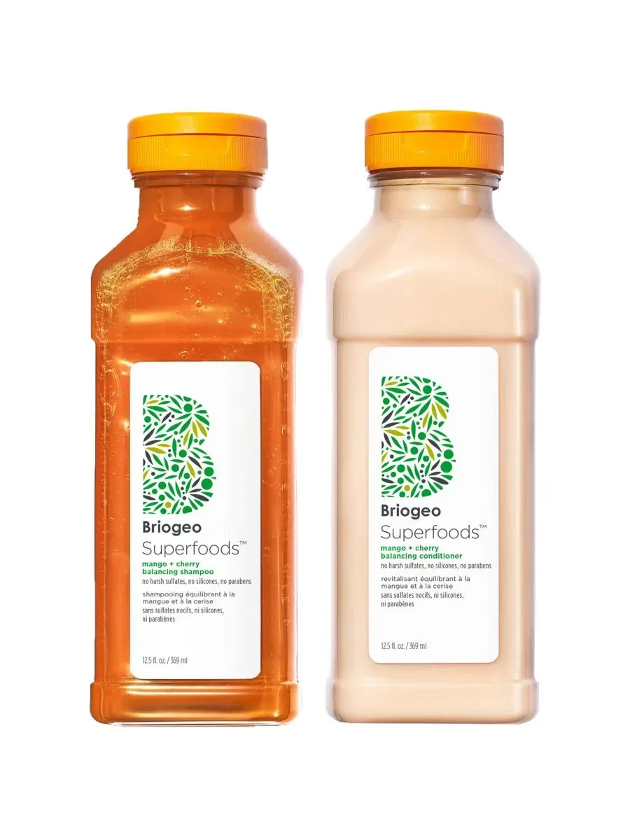 Набор из 2 предметов: шампунь и кондиционер Superfoods Mango + Cherry Balancing Briogeo — мульти