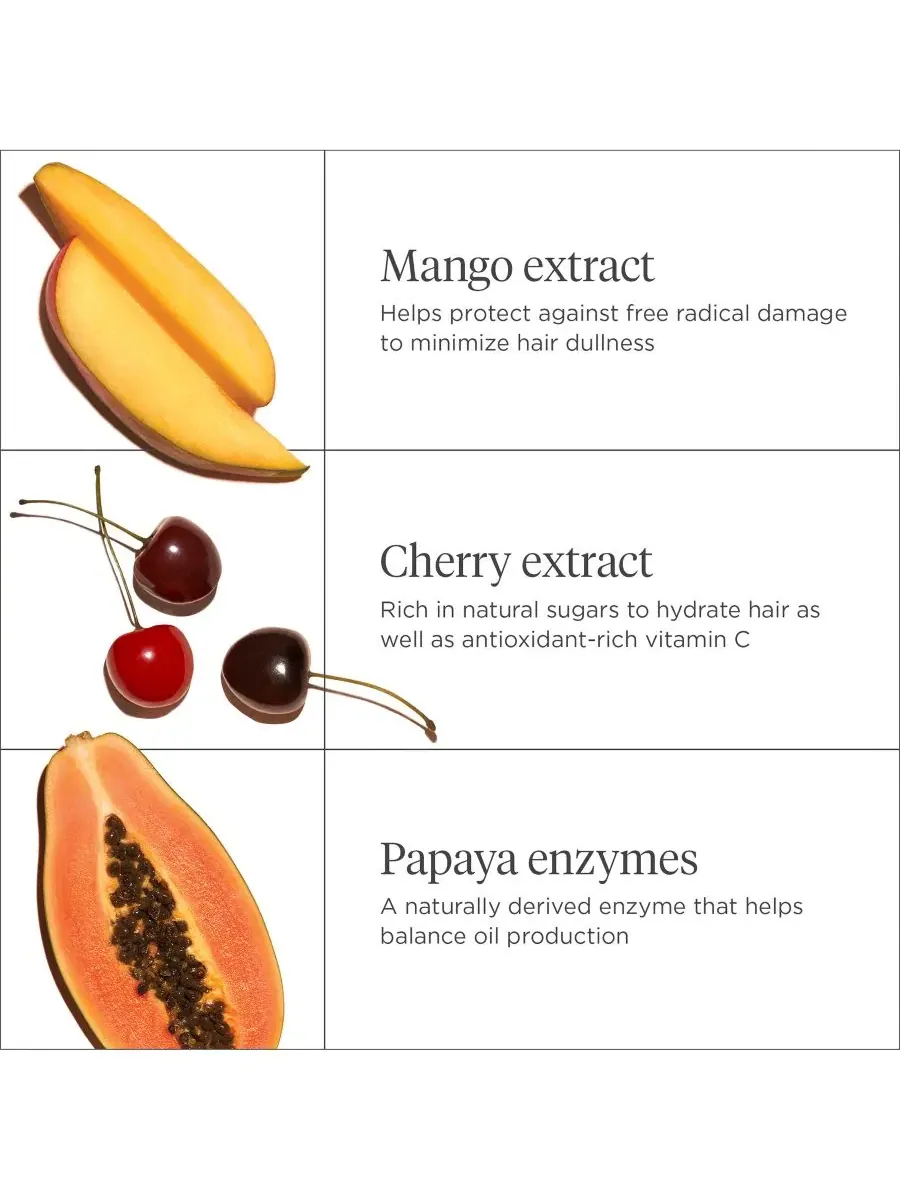 Набор из 2 предметов: шампунь и кондиционер Superfoods Mango + Cherry Balancing Briogeo — изображение 3 из 6