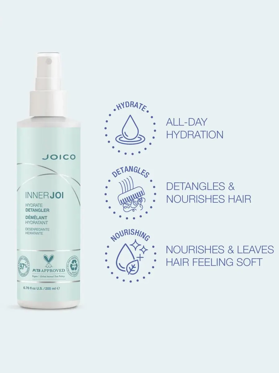 Joico Спрей для распутывания волос Inner Joi Hydrate Detangler, 170 г — изображение 4 из 5