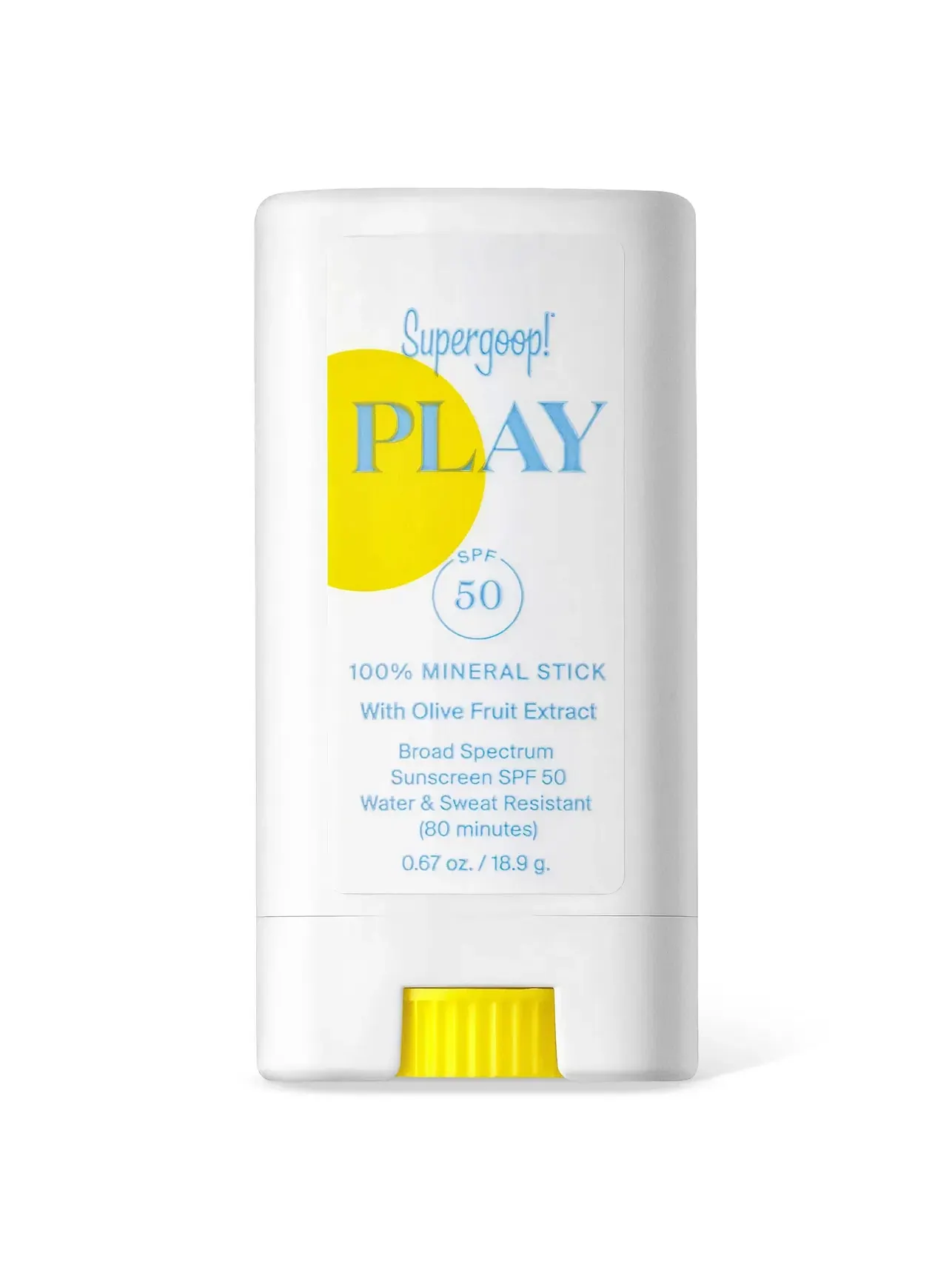Минеральный солнцезащитный стик Play! SPF 50, 0.67 oz Supergoop! — изображение 1 из 3
