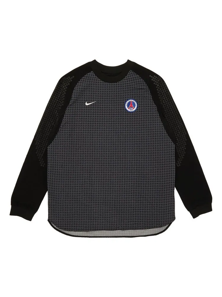 Лонгслив Nike Paris Saint-Germain Logo Patch 'Black/Grey' — изображение 1 из 3, черный